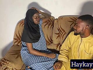 This horny teen in hijab rides my cock wild.