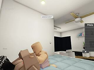 Hey, check this hot couple banging hard on Roblox with no shame!