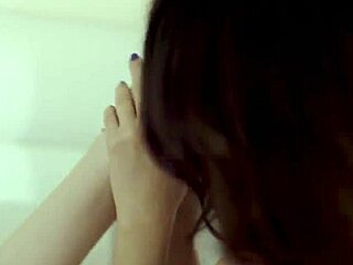 Wow, these lesbian teen 18+s with perky boobs kiss so tender! 😍