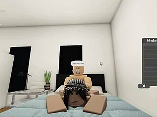 Hey, check this hot couple banging hard on Roblox with no shame!
