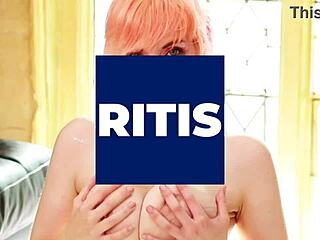 Wow! Curvy Goth Emo British 19-Year-Old Gives Older Boyfriend Oily Handjob on Couch!