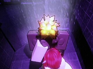 Big black cock dominates fiery redhead in steamy shower interracial pounding.
