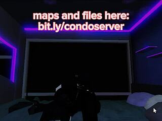 Roblox character engages in suggestive sucking activity