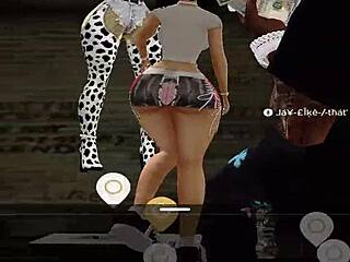 big booty latina bitch twerks at party with jerk off instructions