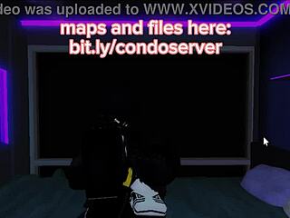 Roblox character engages in suggestive sucking activity