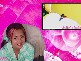 anime babes inflating, exotiqfox goonin with solo hentai reaction