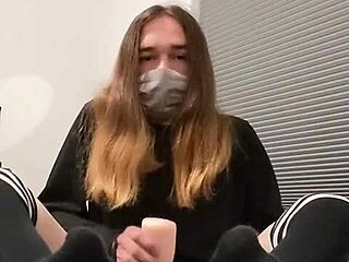 Transgirl Goes Wild with Fleshlight in Full Solo Video