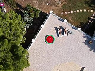 Oiled lesbian chicks rub each other to intense climax