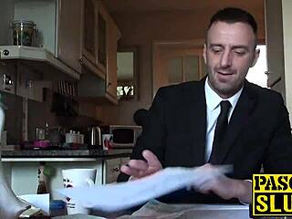 Maldom torments slutty girl with spit