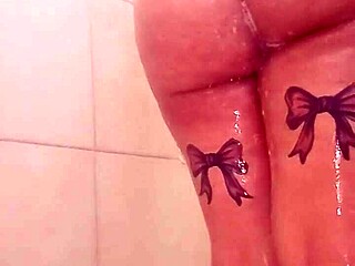 hey, check out this bbw babe teasing in the shower with her big ass and tits