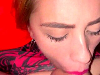 beautiful slut endures sloppy gagging deepthroat with teasing licks