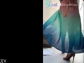 sensual curvy woman in miniskirt and costume