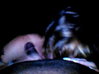 white woman eagerly sucking that big black cock 😍