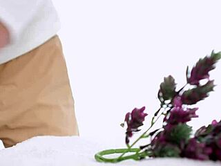 Petite teen gets pussy licked and creampied during massage