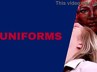 Blonde Teen Ellie Shou Drills Herself in Uniform