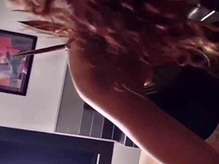 Young skinny teen gets her small tits licked and cum on in bedroom 😍