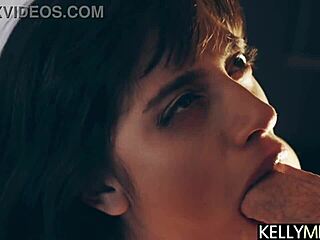 Ella Knox's Throat and Huge Tits Milk Monster Cock Before Rough Fucking