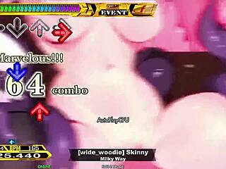 yo, wanna dance with this skinny hentai babe showing off her big tits in ddr?
