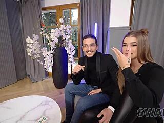 Cuckold Boyfriend Watches Husband Fuck Girlfriend Hard in POV Swap