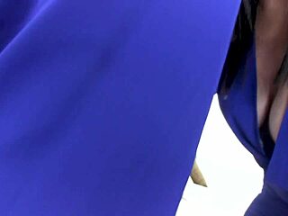 bella maree, cougar milf, gives pov blowjob to huge cock and swallows cum.