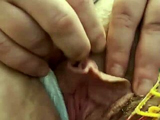 rainbow-clad joan day shakes her big ass while playing solo