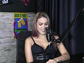 belinha baracho in sheer red lingerie at rio louco suruba party!