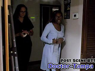 dr tampa’s student intern giggles during a steamy shaved exam.