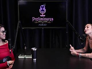 Redhead latina strips in lingerie outdoors