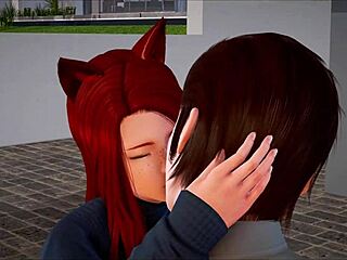 My new family episode with a brunette babe