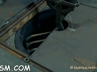 Punished Tight Pussy Fucking and Sucking in Bondage Hairless Scene