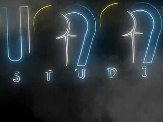 Tiny Breiny Zoe with five big studs in interracial scene