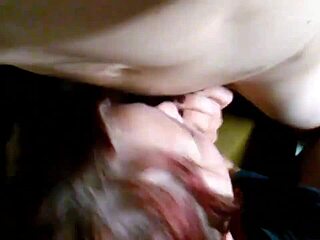 Can you believe this redhead sucking that monster cock?