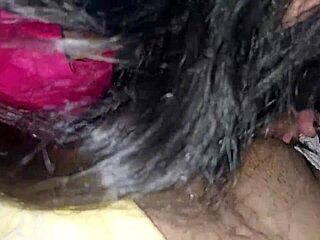 hey, watch me suck his hard cock till he completely gives in, bent over in public pov!