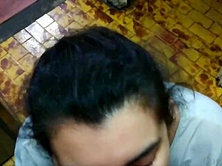 Couple's Blowjob Results In Facial Cum On Tie