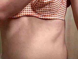 Cute Asian maid teases nipples and anal in uniform