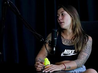 flor de damiana explores fetishes with toys and controversies on sheer red