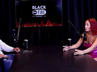 Latina teen in sheer red answers never have I ever, fucked by three with dirty talk