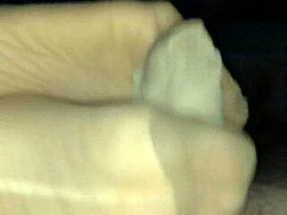 filling nylonsocks with cum after stocking footjob 😈