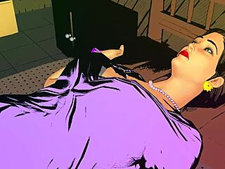 Step-son catches step-mother touching herself in bathroom.