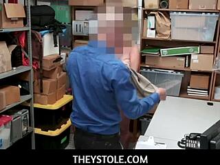 lp officer catches daisy lee at work and rams her hot twat deep. they fuck hard in the shop.