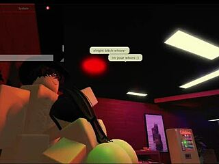 Roblox studio sex with cute friend, bent over rough
