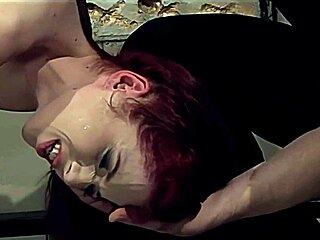 Redhead Slave Trained in Rope Bondage, Spanked and Mouth Fucked by Master