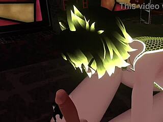 I love sucking this big cock in vrchat erp