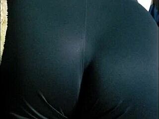 Doña Mary shows her sexy latina ass in tight shorts at the gym 😍