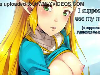 Princess Zelda guides jerk off instructions in translation