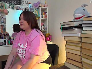 Russian actress shoots solo backstage video