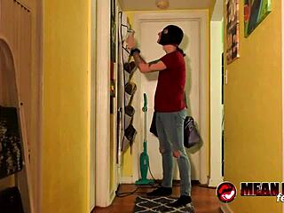 Dom Kitty Quinn Bound and Torments Burglar Johnny Mercy!