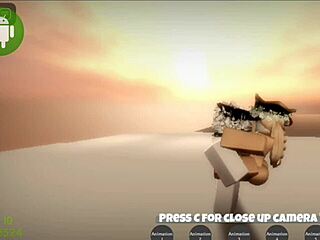 roblox whore with a big ass gets into some naughty action for fun