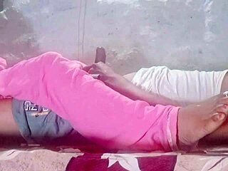 The slim sexy babysitter with big clit gets fingered and fucked hard by the muscular boss while cleaning the house