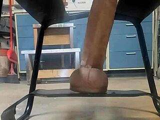 Big Hankeys Dildo Stretches Ass on Bouncy Sex Chair